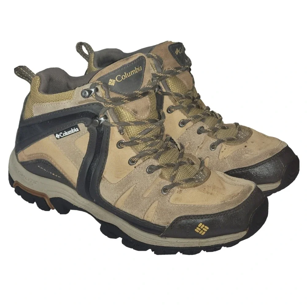 Columbia‎ Women's Shastalavista Mid Omni-Tech Brown Leather Hiking Boots Sz 8